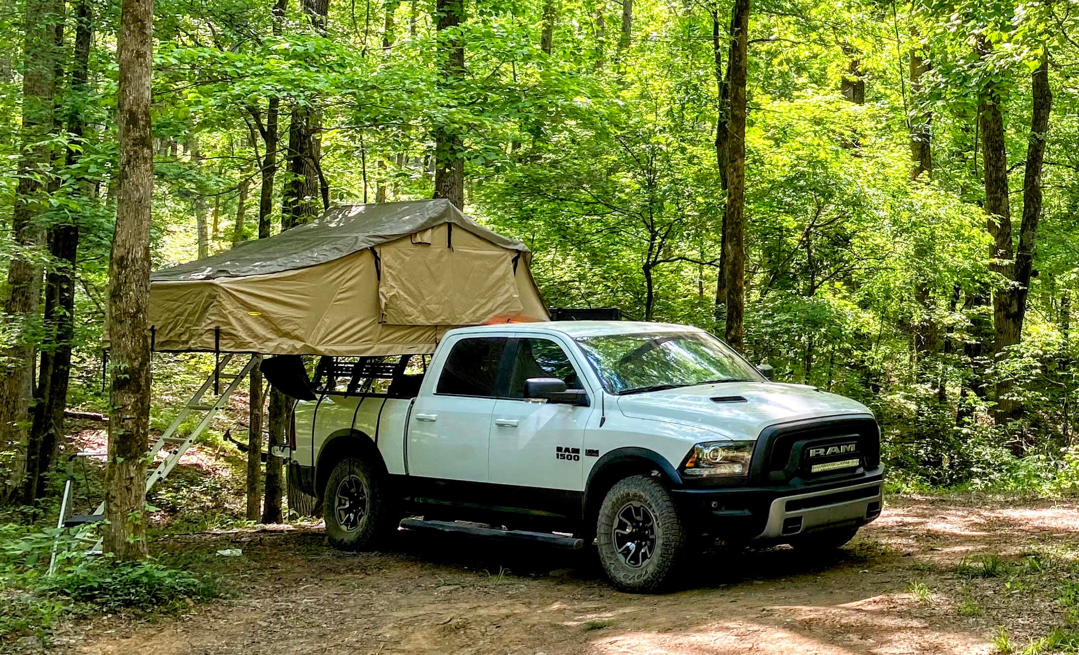 Overland rig in wilderness